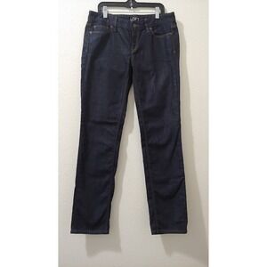 LOFT Womens Modern Straight Leg Jeans Size 4 Dark Wash Denim Classic Fit Stretch